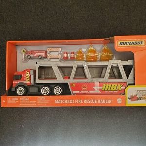 Matchbox Fire Rescue Hauler Transport Truck NIB